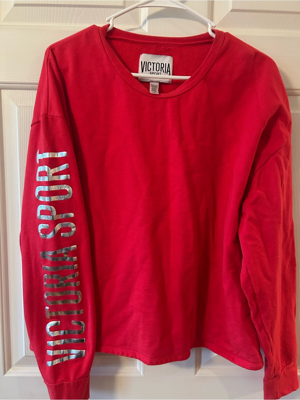 Victoria's Secret Red Long Sleeve Crewneck Sweatshirt